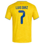 Unisex Luis Diaz Colombia National Team 2026 Home Stadium Red Soccer Jersey for Soccer Fans