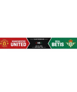 Unisex Manchester United vs Real Betis July 31 2024 San Diego Club Friendly Scarf for Soccer Fans