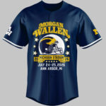 Unisex Michigan Wolverines x Morgan Wallen Still The Problem Tour 2026 Baseball Jersey for Country Music and Football Fans