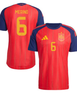 Unisex Mikel Merino Spain National Team 2026 Home Stadium Soccer Jersey for Soccer Fans