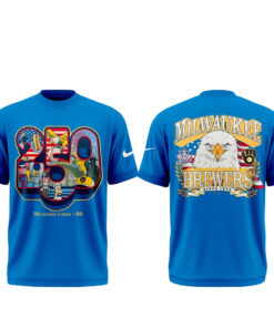 Unisex Milwaukee Brewers Celebrate America’s 250th Anniversary Graphic Shirt for Baseball and Patriotic Fans