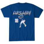 Unisex Milwaukee Brewers Luis Lara Slugger Swing Number Graphic Shirt for Baseball Fans