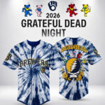 Unisex Milwaukee Brewers x Grateful Dead Night 2026 Baseball Jersey for Baseball Fans