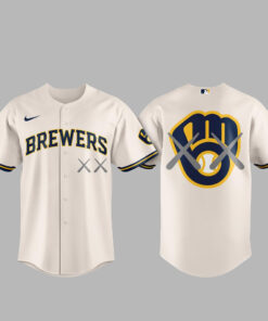 Unisex Milwaukee Brewers x Kaws 2026 Baseball Jersey for Baseball Fans