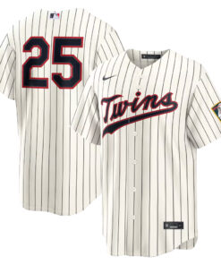 Unisex Minnesota Twins Byron Buxton Cream 2026 Field of Dreams Stadium Baseball Jersey for Baseball Fans