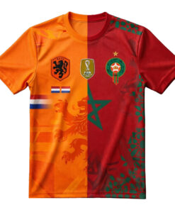 Unisex Morocco Vs Netherlands Global Soccer Event 2026 Graphic Shirt for Soccer Fans