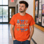 Unisex New York Knicks Bow Grid Graphic Shirt for Basketball Fans