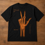 Unisex New York Knicks Jalen Brunson Wrist Surgery X-Ray Graphic Shirt for Basketball Fans