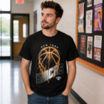 Unisex New York Knicks Lightning Bolt Basketball Logo Graphic Shirt for Basketball Fans