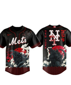 Unisex New York Mets x King of the Monsters 2026 Baseball Jersey for Baseball and Movie Fans