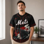 Unisex New York Mets x King of the Monsters 2026 Baseball Jersey for Baseball and Movie Fans