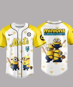 Unisex New York Mets x Minions Monster Pattern 2026 Baseball Jersey for Baseball Fans