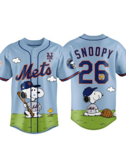Unisex New York Mets x Peanuts Day 2026 Baseball Jersey for Baseball and Peanuts Fans