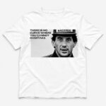 Unisex Neymar x Ayrton Senna No Curve Where You Cannot Overtake Graphic Shirt for Soccer and Racing Fans