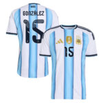 Unisex Nicolás González Argentina National Team 2026 Home Stadium Soccer Jersey for Soccer Fans