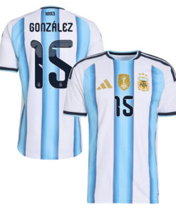 Unisex Nicolás González Argentina National Team 2026 Home Stadium Soccer Jersey for Soccer Fans