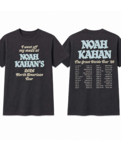 Unisex Noah Kahan 2026 North American Tour I Went Off My Meds Graphic Shirt for Music Fans