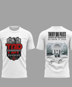 Unisex Ohio State Buckeyes x Twenty One Pilots 2026 Ohio Stadium Graphic Shirt for College Sports and Music Fans
