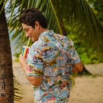 Unisex Orange County Fair Dark Aqua Hawaiian Shirt for Fair and Festival Fans