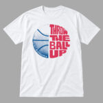 Unisex Philadelphia 76ers LeBron James Throw The Ball Up Graphic Shirt for Basketball Fans