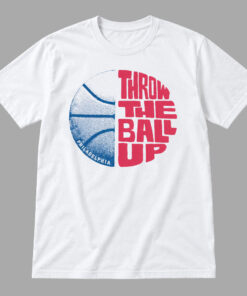 Unisex Philadelphia 76ers LeBron James Throw The Ball Up Graphic Shirt for Basketball Fans