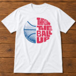 Unisex Philadelphia 76ers LeBron James Throw The Ball Up Graphic Shirt for Basketball Fans