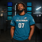 Unisex Philadelphia Eagles x Morgan Wallen Tour 2026 I’m The Problem Graphic Shirt for Football Fans