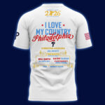 Unisex Philadelphia Phillies Celebrate America’s 250th Birthday in Philadelphia 2026 Graphic White Shirt for Baseball and Patriotic Fans
