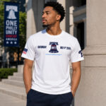 Unisex Philadelphia Phillies Celebrate America’s 250th Birthday in Philadelphia 2026 Graphic White Shirt for Baseball and Patriotic Fans
