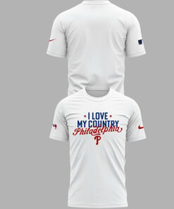 Unisex Philadelphia Phillies I Love My Country Philadelphia 2026 Graphic Shirt for Baseball Fans