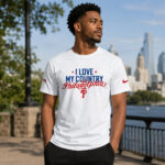 Unisex Philadelphia Phillies I Love My Country Philadelphia 2026 Graphic Shirt for Baseball Fans