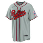 Unisex Philadelphia Phillies J.T. Realmuto Gray 2026 Field of Dreams Stadium Baseball Jersey for Baseball Fans