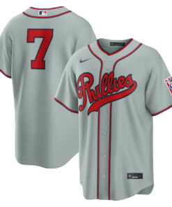 Unisex Philadelphia Phillies Trea Turner Gray 2026 Field of Dreams Stadium Baseball Jersey for Baseball Fans