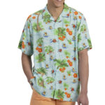 Unisex Pokémon Tropical Summer Surf Blossoms Hawaiian Shirt for Anime Fans