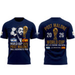 Unisex Post Malone x World Cup 2026 Halftime Performance Graphic Shirt for Music and Soccer Fans