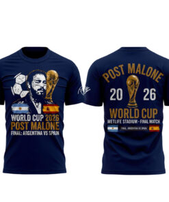 Unisex Post Malone x World Cup 2026 Halftime Performance Graphic Shirt for Music and Soccer Fans
