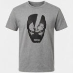Unisex Robert Downey Jr Tony Stark Iron Man Helmet Graphic Shirt for Movie Fans