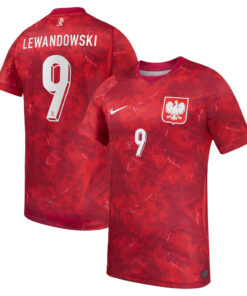 Unisex Robert Lewandowski Poland National Team 2026 Away Stadium Soccer Jersey for Soccer Fans
