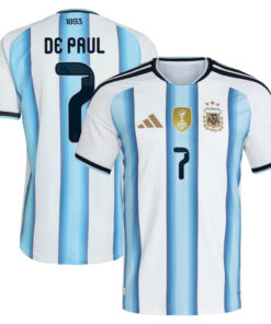 Unisex Rodrigo De Paul Argentina National Team 2026 Home Stadium Soccer Jersey for Soccer Fans