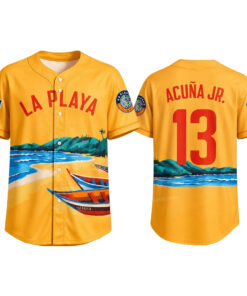 Unisex Ronald Acuna Jr Beach Connect Series 2026 La Playa Baseball Jersey for Baseball Fans