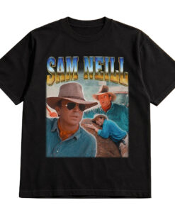 Unisex Sam Neill Vintage Style Actor Tribute Graphic Shirt for Movie Fans
