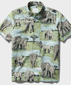 Unisex San Diego Zoo Elephant Valley Mineral Hawaiian Shirt for Wildlife and Nature Fans