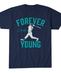 Unisex Seattle Mariners Cole Young Forever Young Graphic Shirt for Baseball Fans