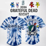 Unisex Seattle Mariners x Grateful Dead Night 2026 Baseball Jersey for Baseball Fans