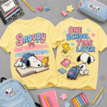 Unisex Snoopy One School Year Later Back to School Graphic Shirt for Peanuts Fans