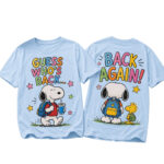 Unisex Snoopy and Woodstock Back to School Guess Who’s Back Again Graphic Shirt for Peanuts Fans