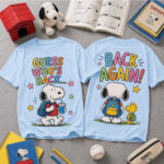 Unisex Snoopy and Woodstock Back to School Guess Who’s Back Again Graphic Shirt for Peanuts Fans