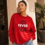 Unisex Sophie Cunningham Indiana Fever Red Sweatshirt 2026 for Basketball Fans