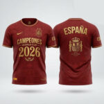 Unisex Spain 2026 Football Champions España Graphic Shirt for Soccer Fans