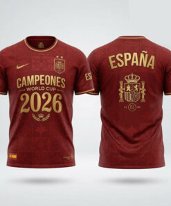 Unisex Spain 2026 Football Champions España Graphic Shirt for Soccer Fans